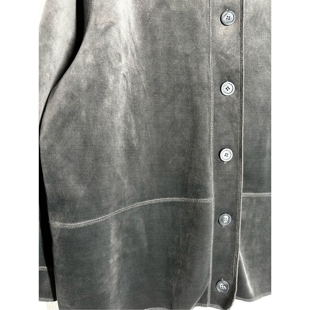Kim Rogers Lightweight Jacket Gray Black Size 2X Barn Coat Button up - Picture 3 of 9